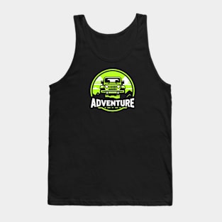 Jeep Wrangler Adventure Lime Green Tank Top